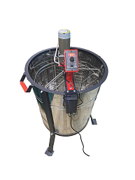 Медогонка 4-х рамочная из нержавеющей стали, Стрекоза: оборотная, с электроприводом на 12/220В, с контроллер РЭК-2 ,клапан пластик , 4_РЭК_12/220_П - купить по выгодной цене в интернет-магазин Феролайф