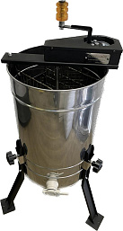 Медогонка 2-х рамочная из нержавеющей стали, Малютка: привод ручной - ремённый (РР), клапан пластик 2_МН_РР_П - купить по выгодной цене в интернет-магазин Феролайф